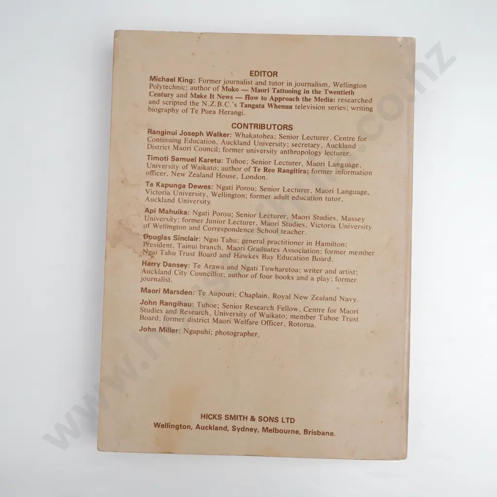 Edited by Michael King - 'Te Ao Hurihuri, The World Moves On, Aspects of Maoritanga'. Image 1++