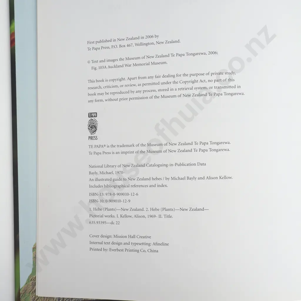Michael Bailey And Alison Kellow - An Illustrated Guide To New Zealand Hebes Image 1++