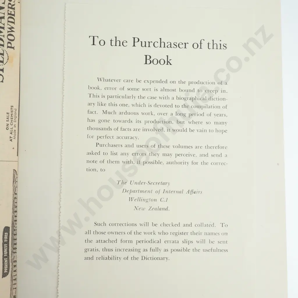 G H Scholefield, A Dictionary of New Zealand Biography (2 Vol Set) Image 1++