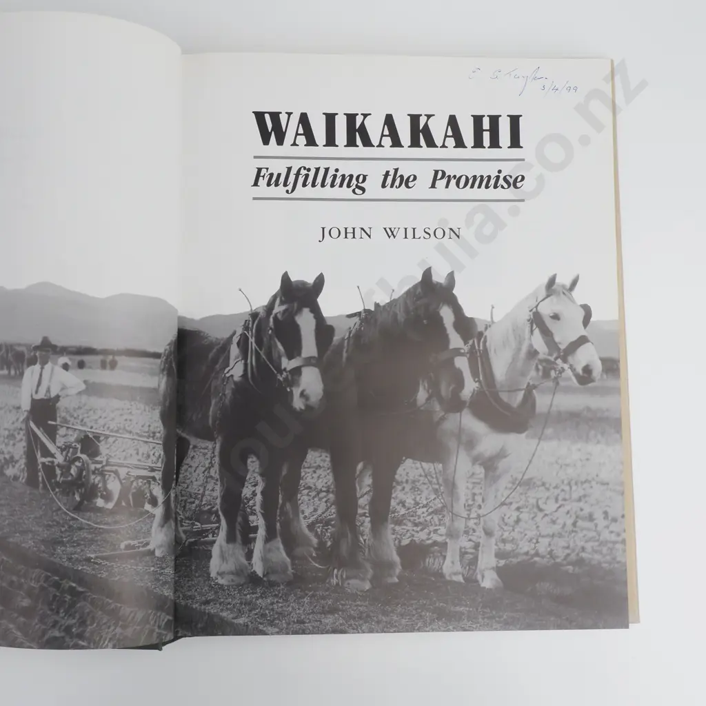 Wilson John, 'Waikakahi Fulfilling the Promise,Publisher Waikakahi Centennial Committee, Jan 1st 1999 Image 1++