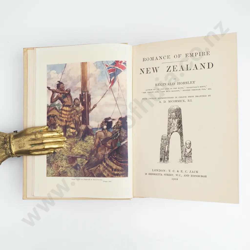 Reginald Horsley - 'Romance of Empire: New Zealand' T.C & E.C. Jack (1908) Image 1++