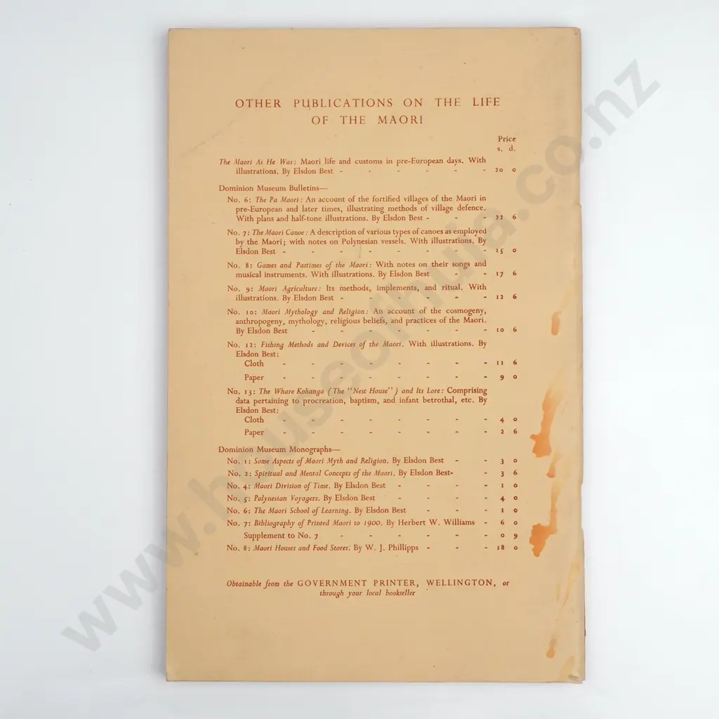 Elsdon Best - 'The Astronomical Knowledge of the Maori'. Image 1++