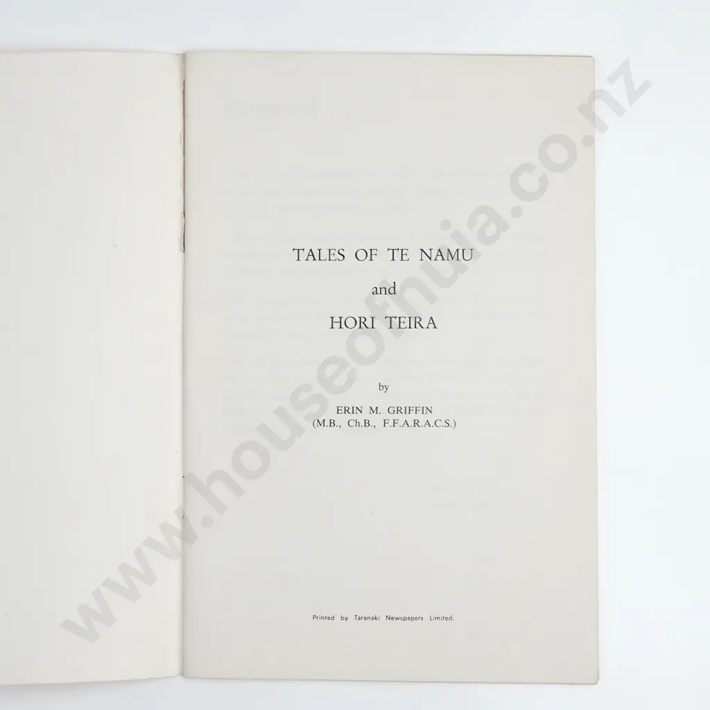 Erin M. Griffin - 'Tales of Te Namu and Hori Teira' Image 1++