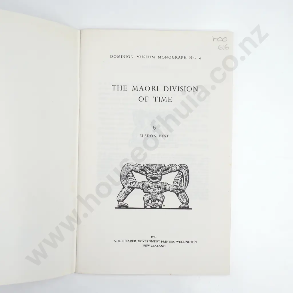 Elsdon Best - ' The Maori Division of Time' Image 1++