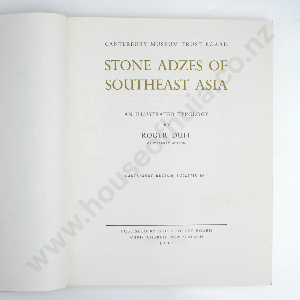 Roger Duff - 'Stone Adzes of Southeast Asia'. Image 1++