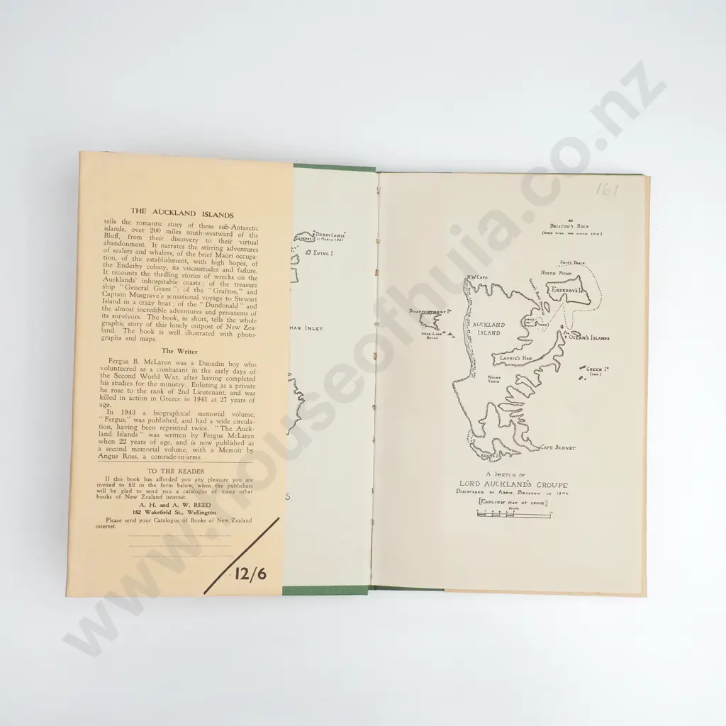 McLaren, Fergus B.- The Eventful Story of the Auckland Islands, A.H. & A.W. Reed, 1948 1st edition. Image 1++