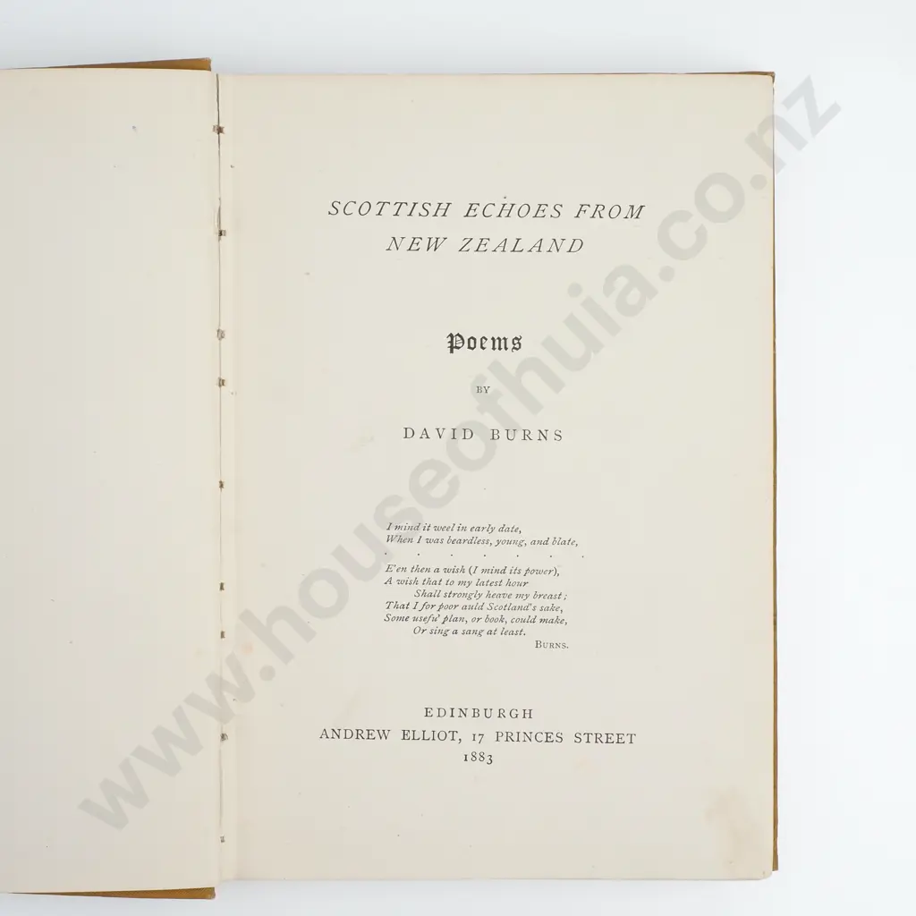 Burns, David; Scottish Echoes from New Zealand Image 1++
