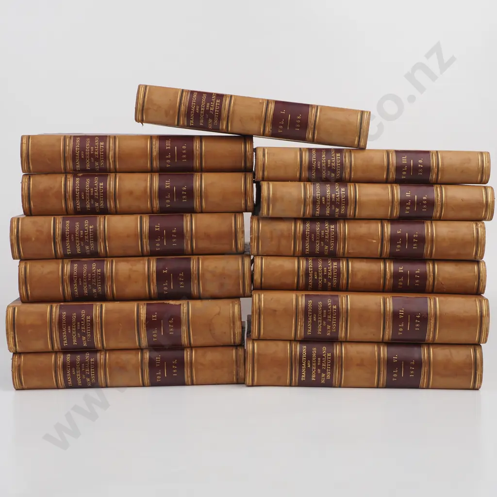 Thirteen Volumes 'Transactions & Proceedings of the New Zealand Institute' 1868-1880 Inclusive Image 1++