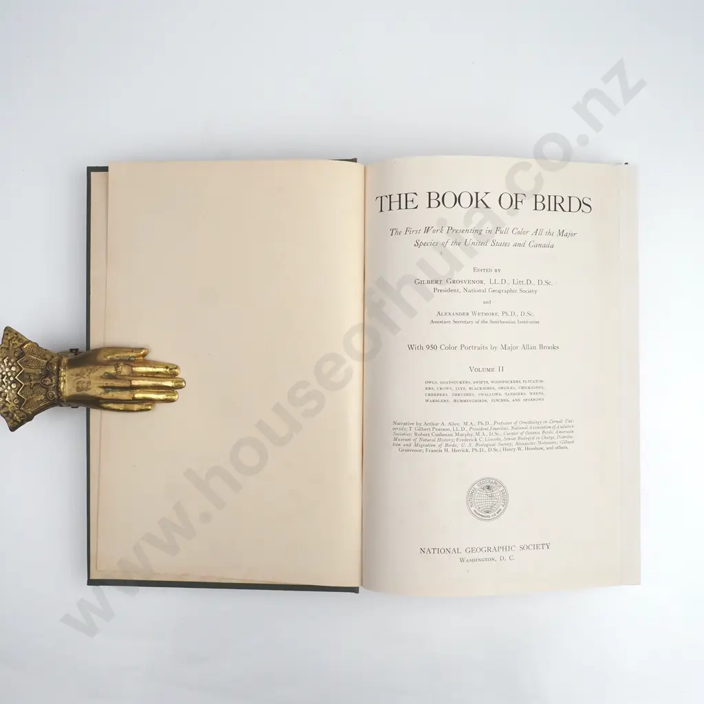The Book of Birds Vol I & II, National Geographic Society, 1937 Hardcover Image 1++
