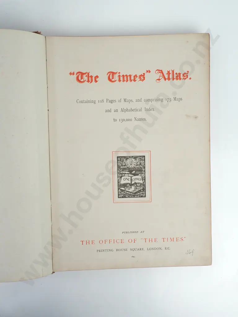 The Times Atlas - 1897 1st Edition , Large Format Image 1++