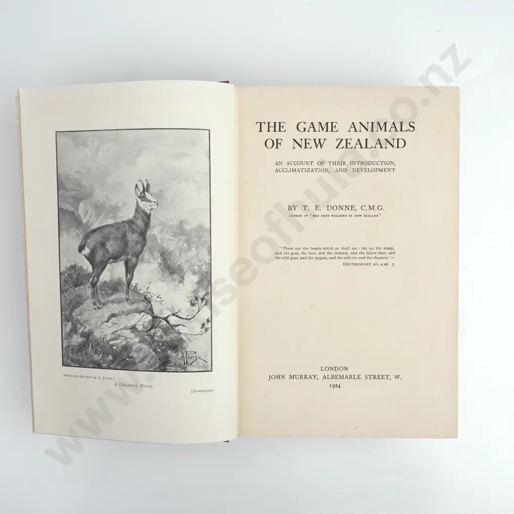 T E Donne - 'Game Animals of New Zealand,' An Account of their Introduction 1st ed Image 1++