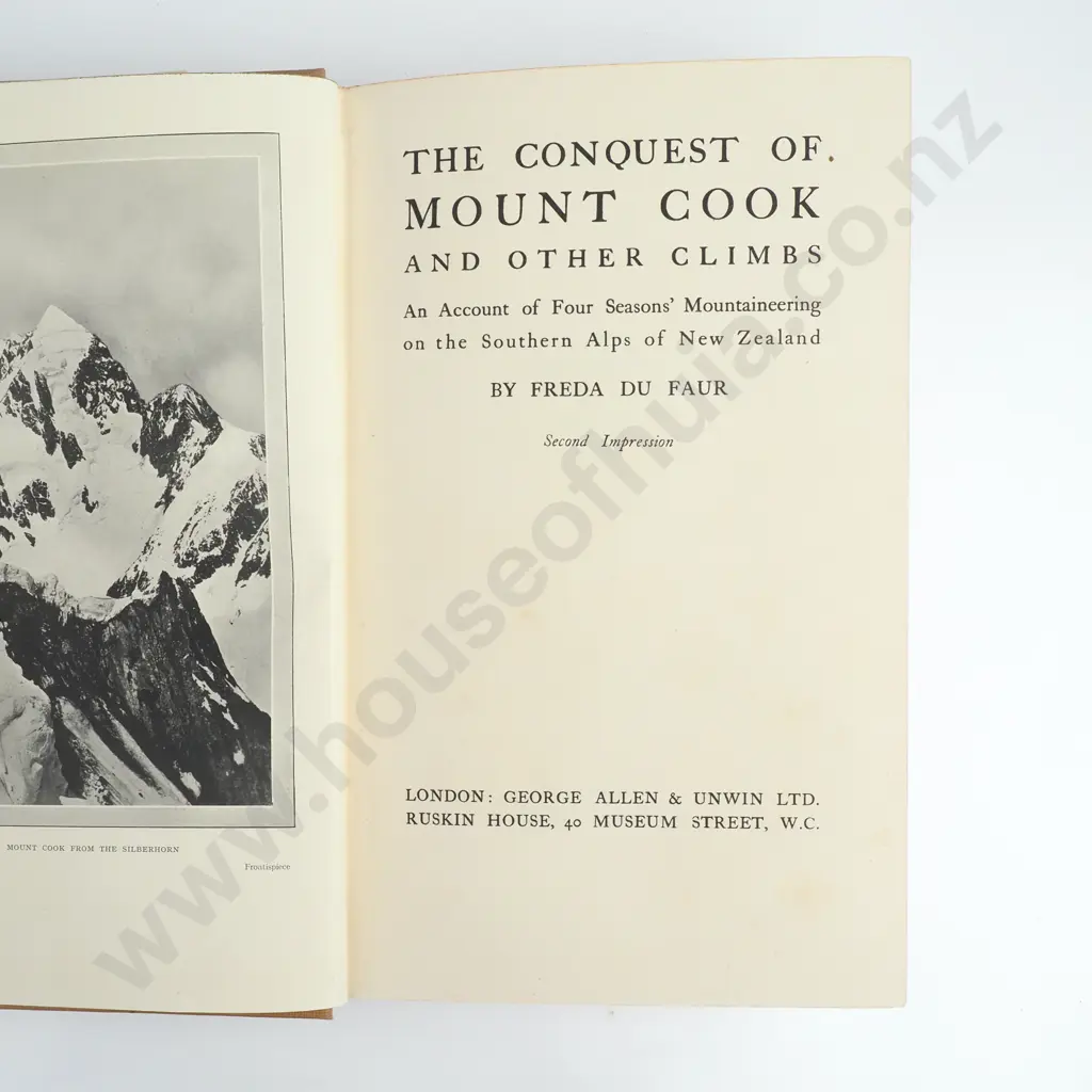 Du Faur, Freda; The Conquest of Mount Cook and other climbs Image 1++