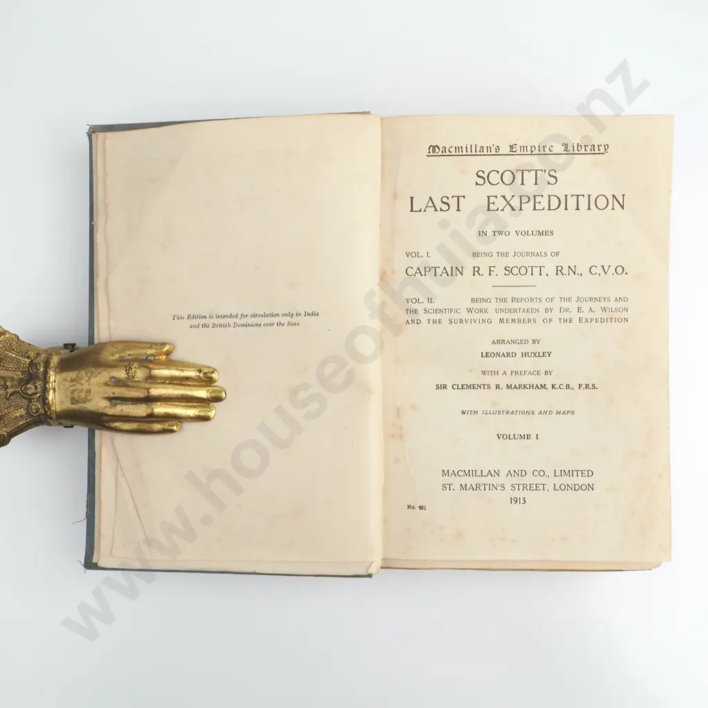 Scotts Last Expedition, Vol 1 - Macmillan's Empire Library 1913 Image 1++