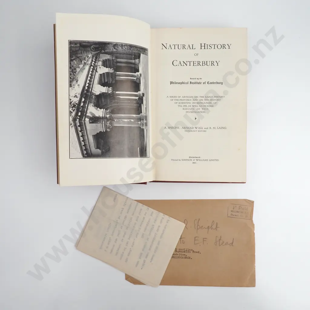 R Speight, Arnold Wall, & R.M. Laing, (Eds) Natural History of Canterbury, Simpson & Williams Ltd, 1927 Image 1++