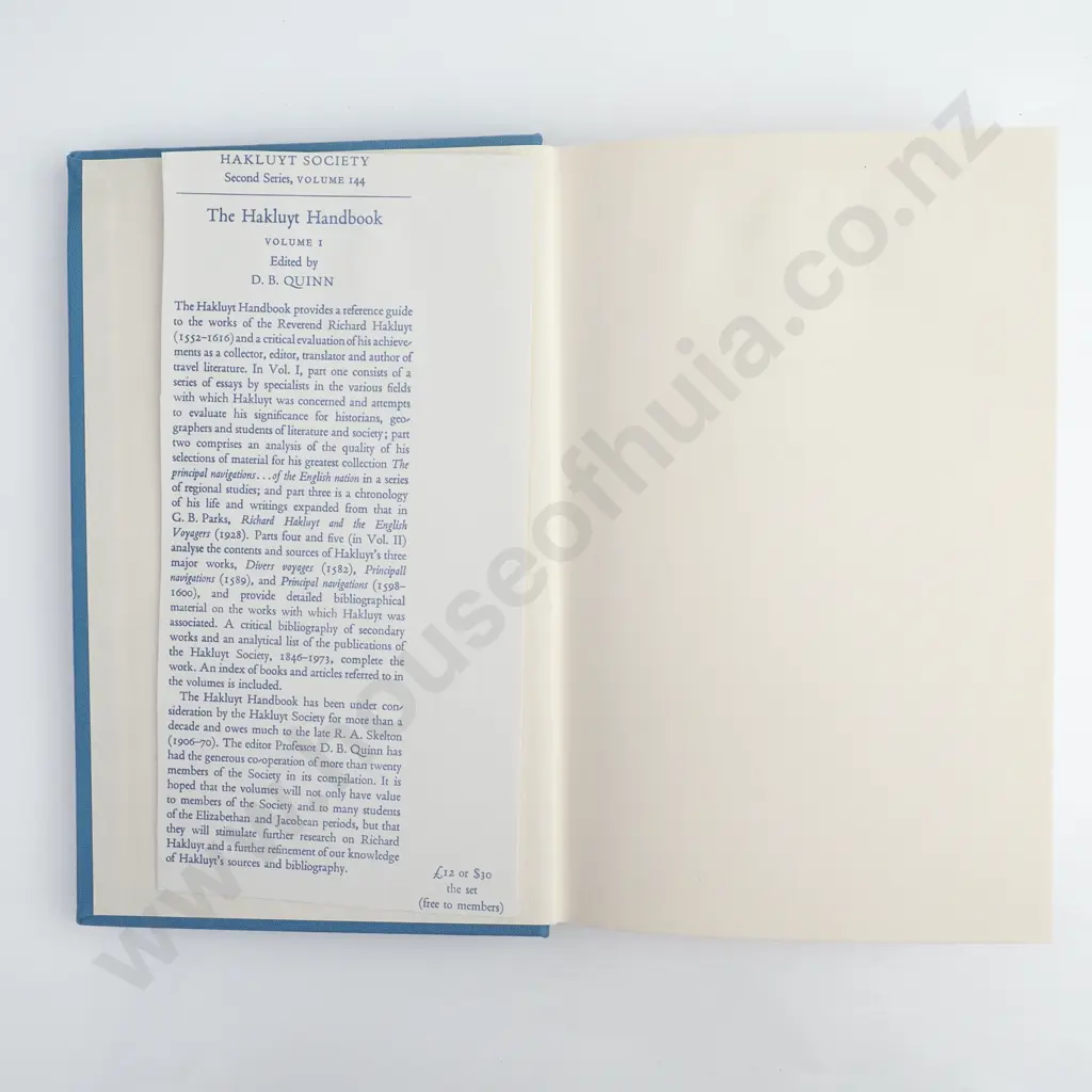 The Hakluyt Handbook (2 Volumes) Image 1++