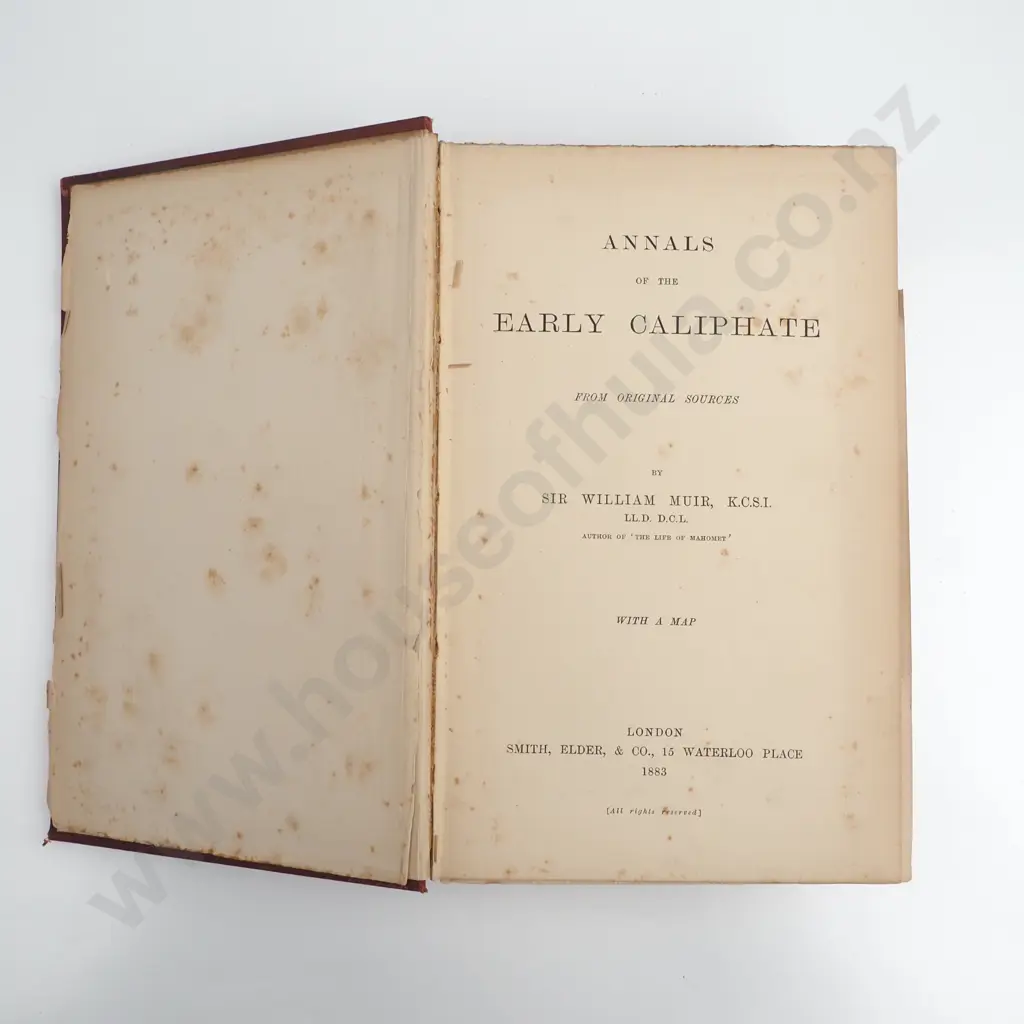 Muir, Sir William; Annals of the Early Caliphate Image 1++