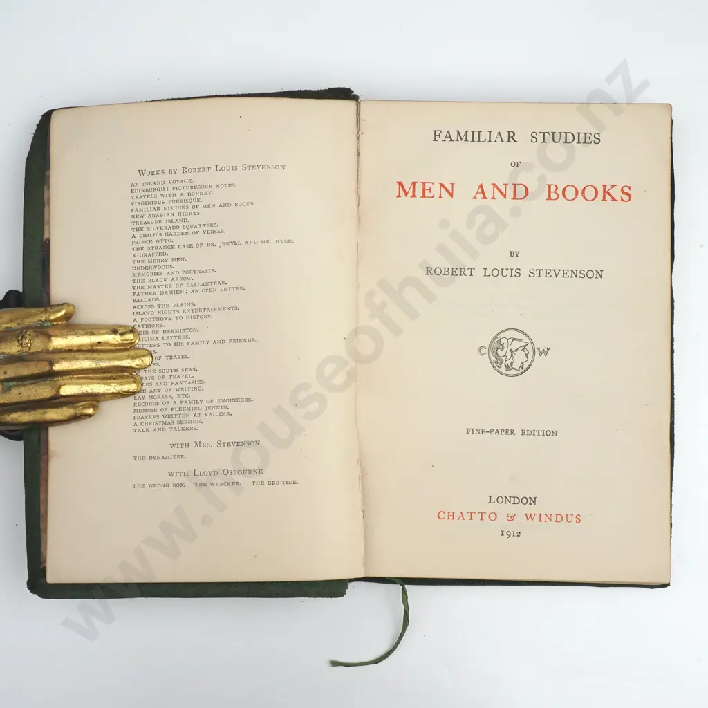 Stevenson, R. L.; Familiar Studies of Men & Books Image 1++