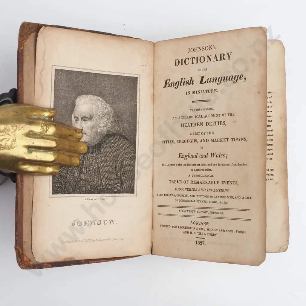 Johnson's Dictionary of the English Language in Miniature. Image 1++