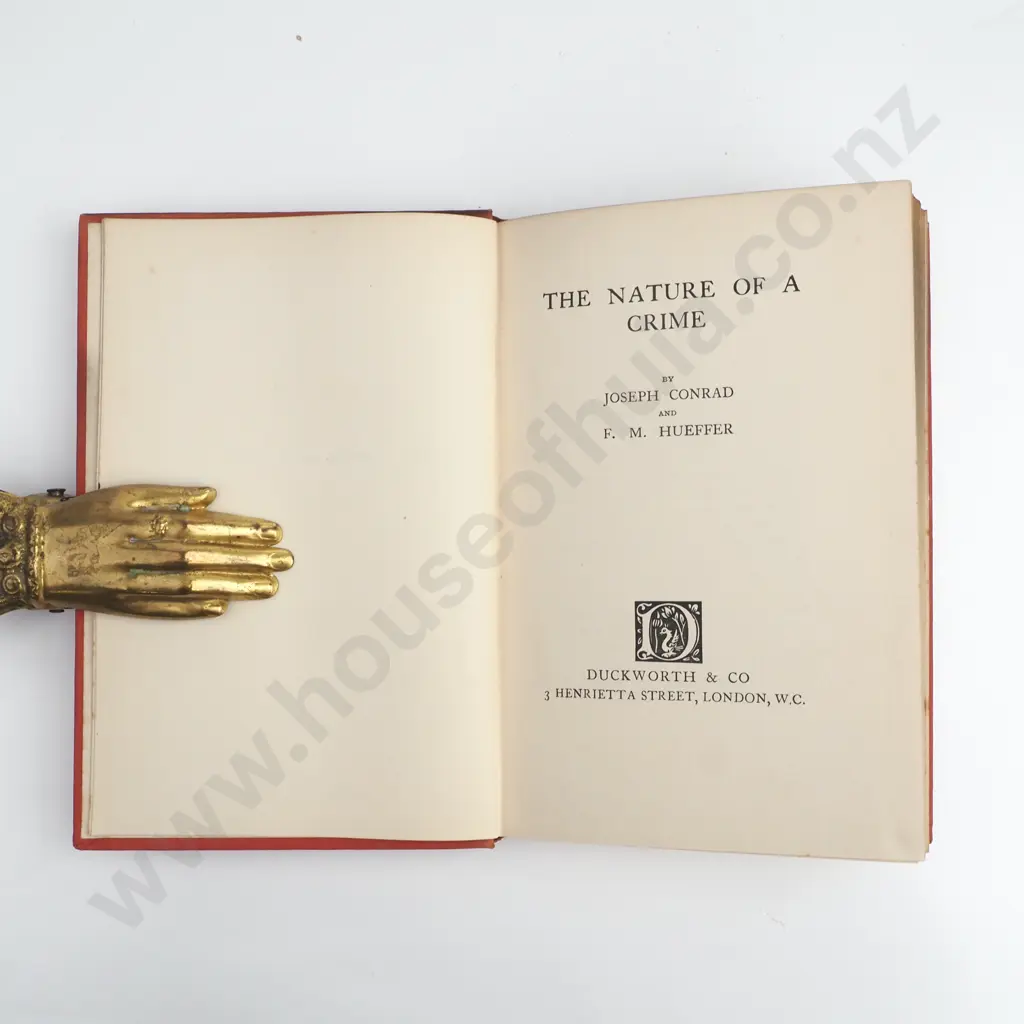 Conrad, Joseph & F.M. Hueffer - The Nature of a Crime, Duckworth & Co London, 1924 Image 1++