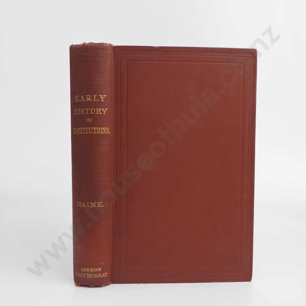 Sir Henry Sumner Main - Lectures on the Early History of Institutions, 4th Edition. 1885 Image 1++
