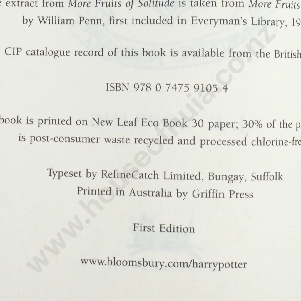 J.K.Rowling - 'Harry Potter and the Deathly Hallows' Bloomsbury, First Edition (2007) Image 1++