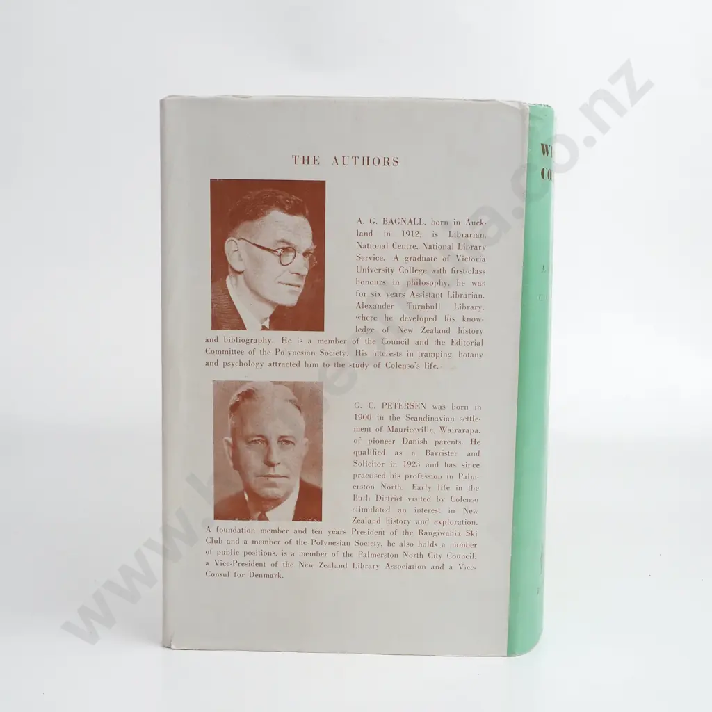 A.G. Bagnell & G.C. Petersen - William Colenso- 1st Edition, 1948 Image 1++