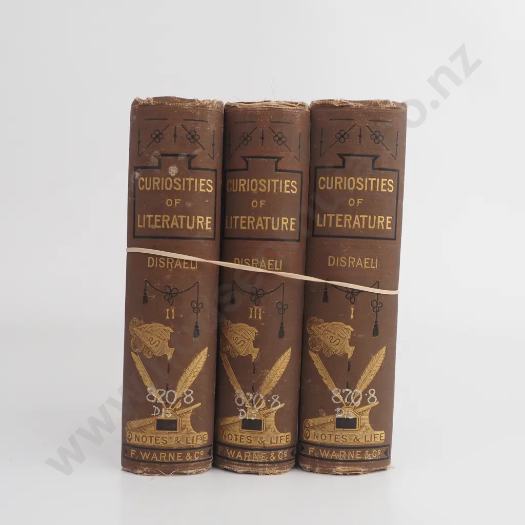 Isaac Disraeli - Curiosities of Literature 1766 - 1848, 3 x Volumes, Circa 1881 Image 1++