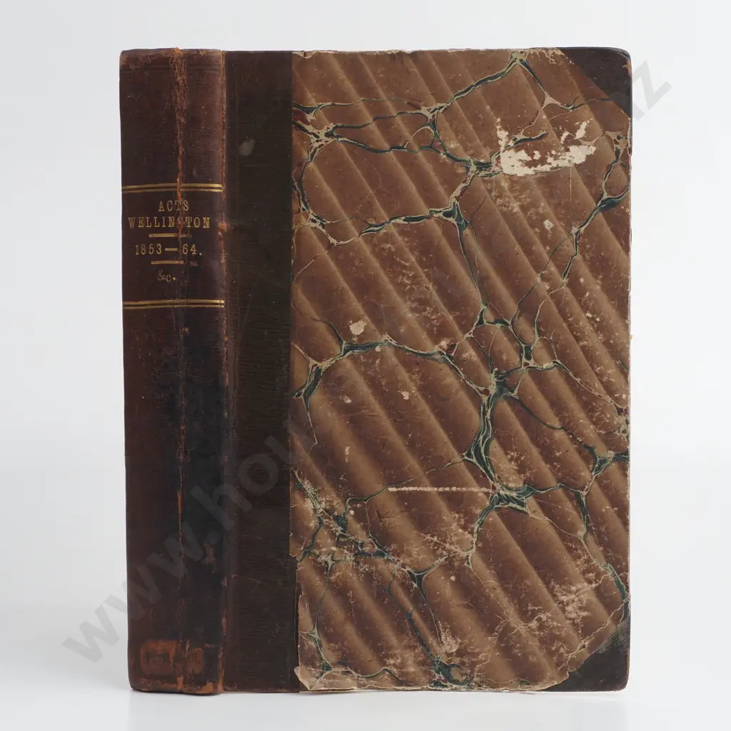 Acts of the Province of Wellington, Published Wellington Provincial Council, 1865. Image 1++