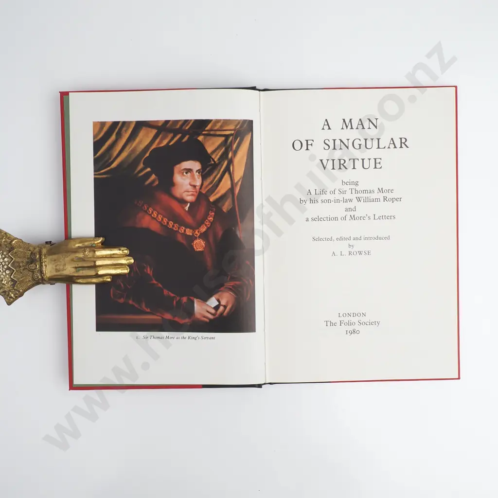 Rowse, A. L.; A Man of Singular Virtue Image 1++