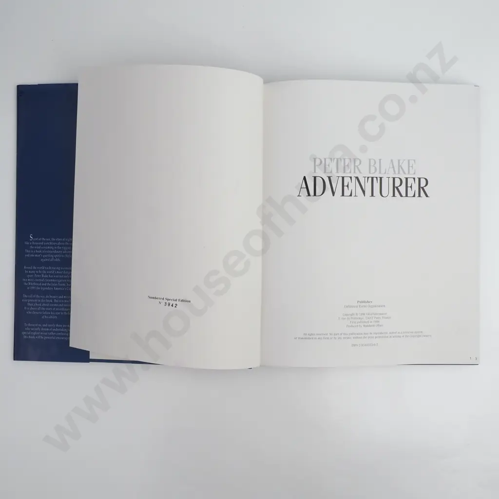 Book -  Peter Blake Adventurer, Numbered Special Edition No 3942 Image 1++