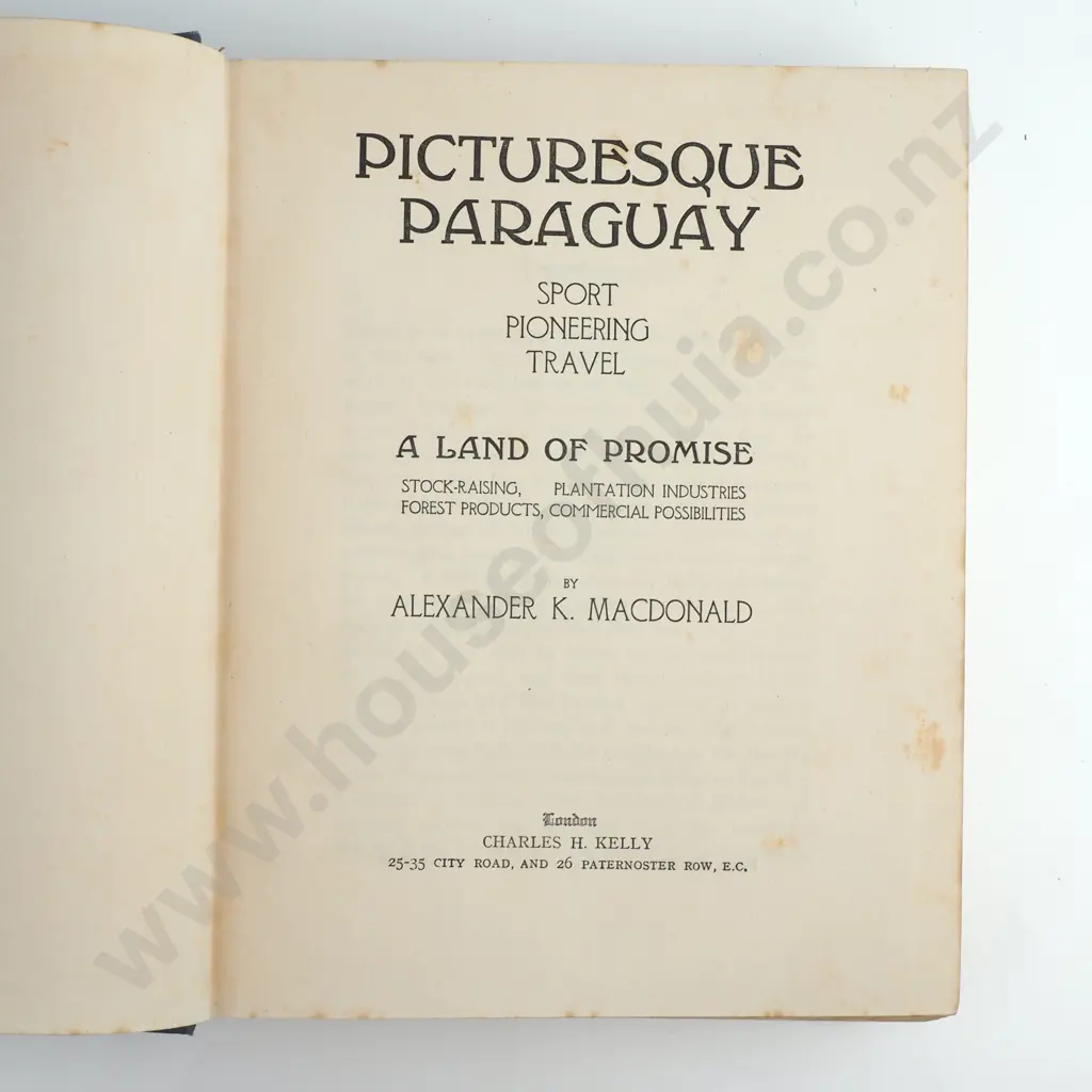 MacDonald, Alexander K.; Picturesque Paraguay Image 1++