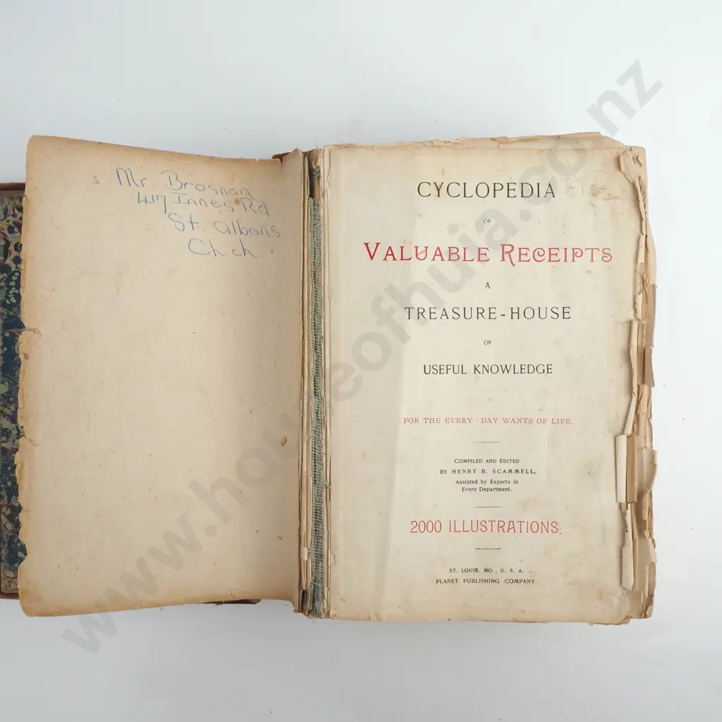 Hernry B. Scammel -'Cyclopedia of Valuable Receipts' Image 1++