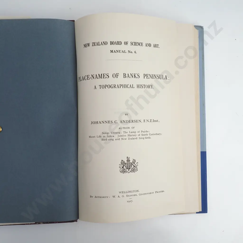 J.C. Andersen - 'Place Names of Banks Peninsula' - Capper Press - 1976 Image 1++