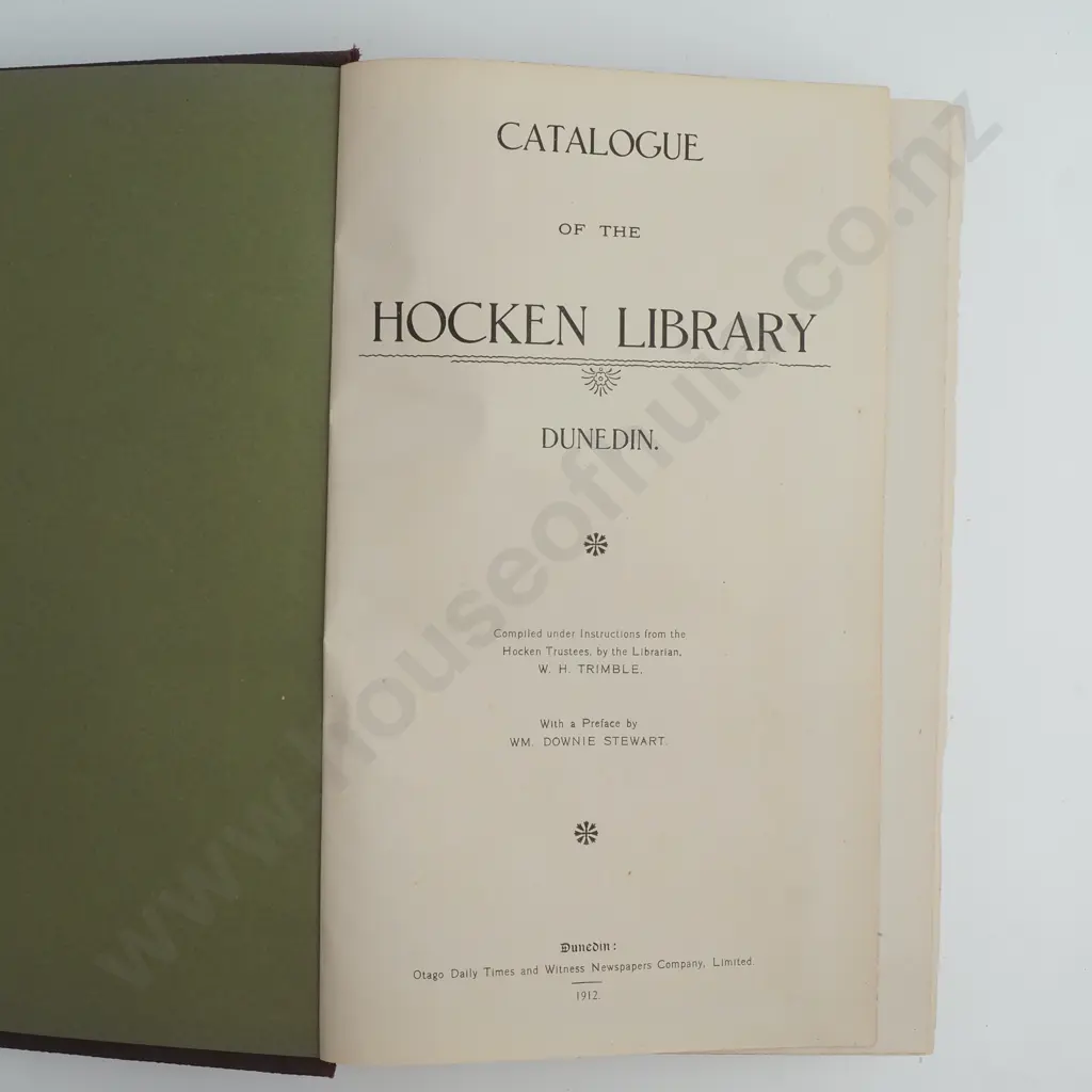 Catalogue of the Hocken Library Dunedin Image 1++