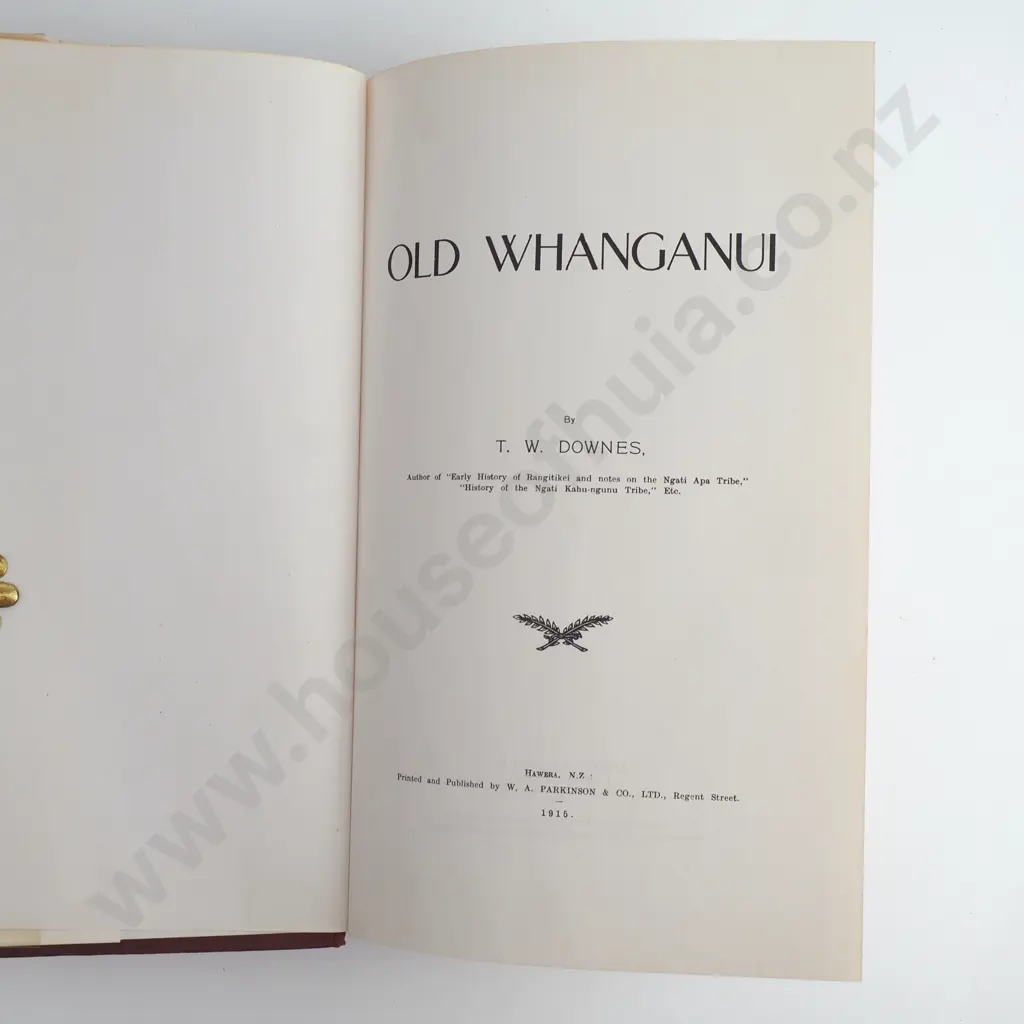 T. W. Downes - 'Old Whanganui' Capper Press, Reprint (1976) Image 1++