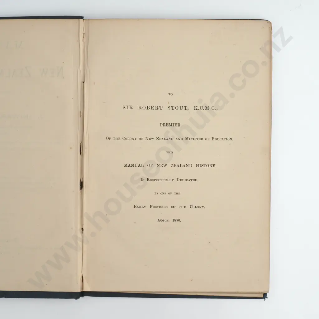 Wallace, J. Howard; Manual of New Zealand History Image 1++