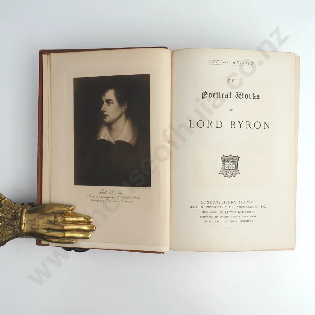 1910 Book - Byron - Very Nice Binding Image 1++