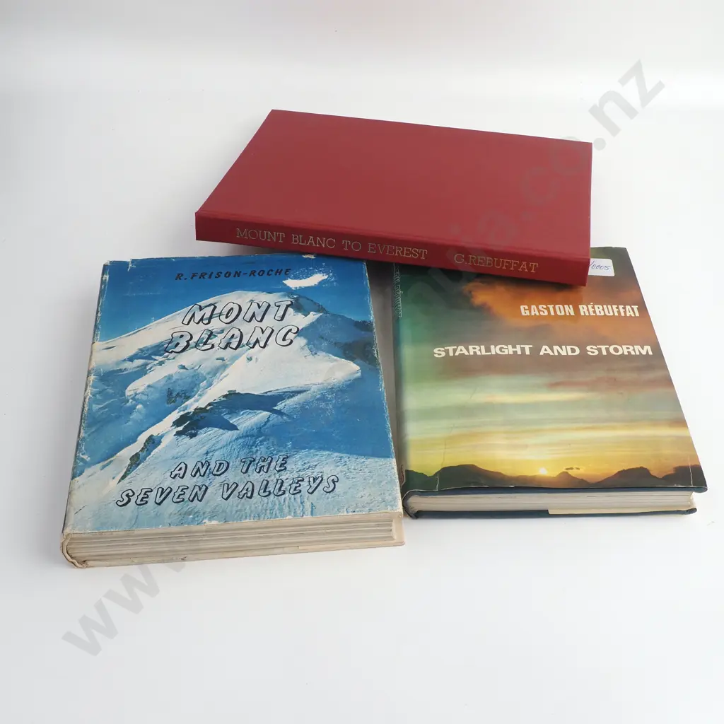2 Mountaineering Books by Gaston Rebuffat and 1 other Image 1++