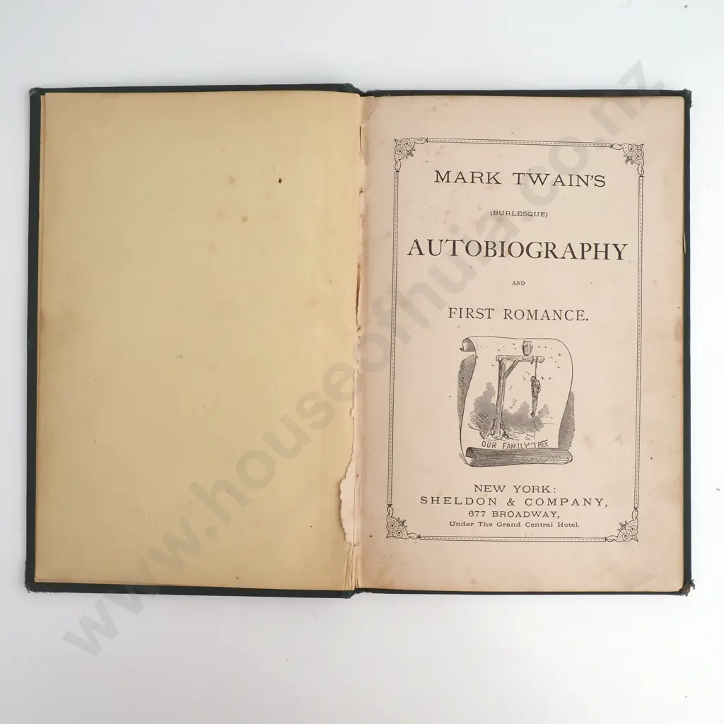 Book -  Mark Twain's(Burlesque)  Autobiography and First Romance Image 1++