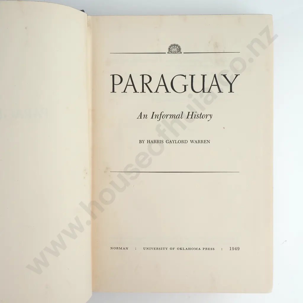 Warren, Harris Gaylord - Paraguay: An Informal History, University of Oklahoma Press, 1949 Image 1++