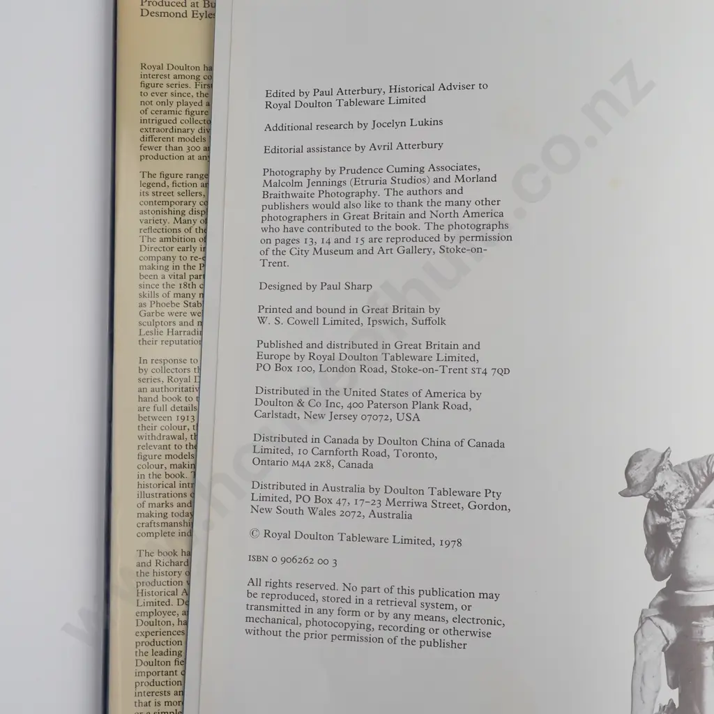 Royal Doulton Figures Produced at Burslem 1890-1978 Author  Desmond Eyles Image 1++