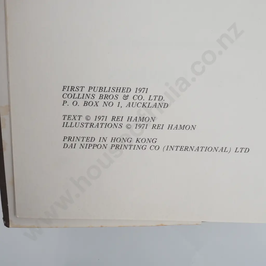 Rei Hammond: Artist of the New Zealand Bush, His Life & Drawings, Published by Collins 1971 Image 1++