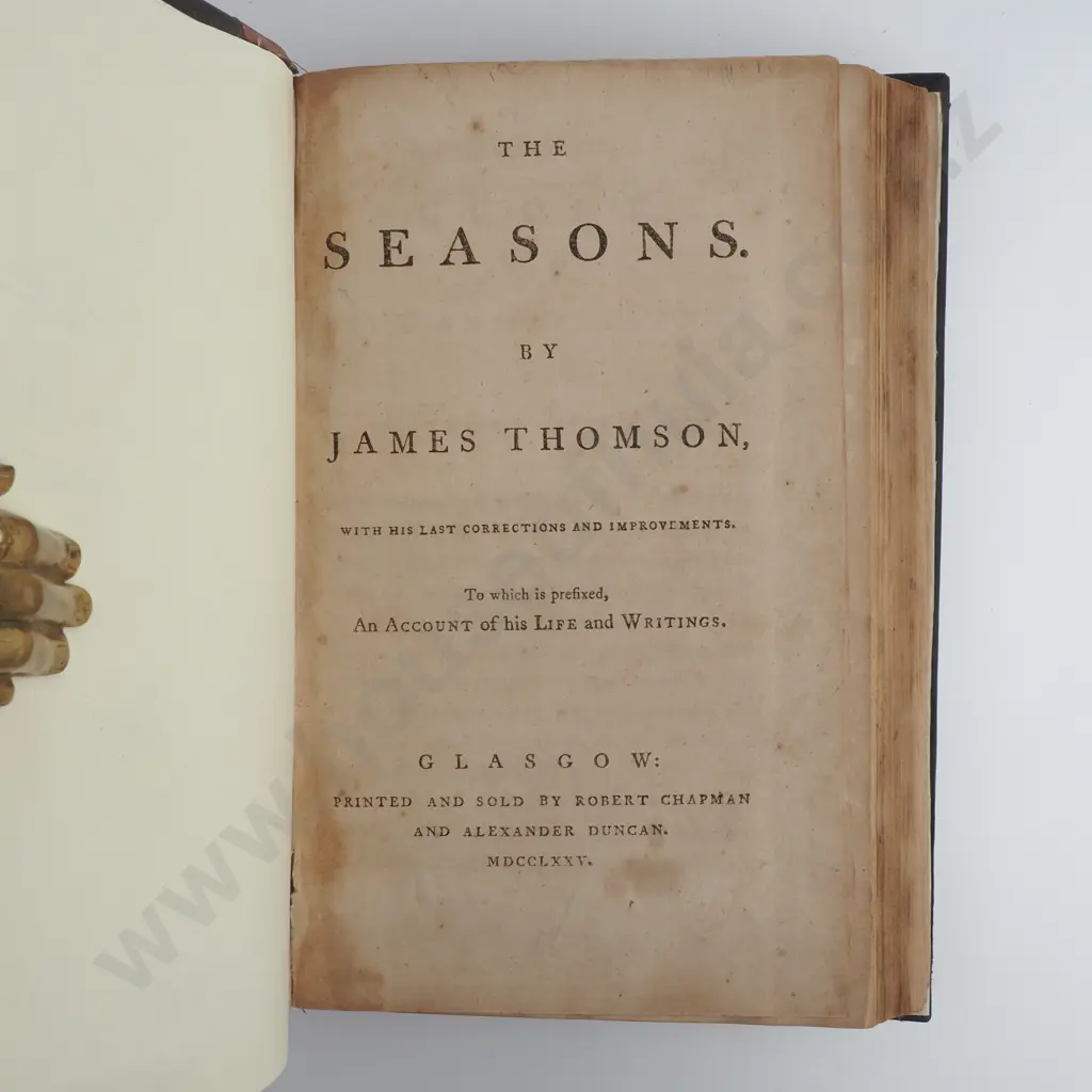 Thomson, James - The Seasons, Published Glasgow, 1775. Image 1++