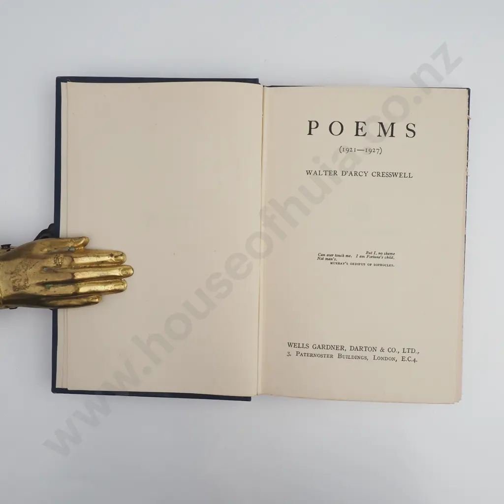 Cresswell, Walter D'Arcy; Poems (1921 - 1927) Image 1++