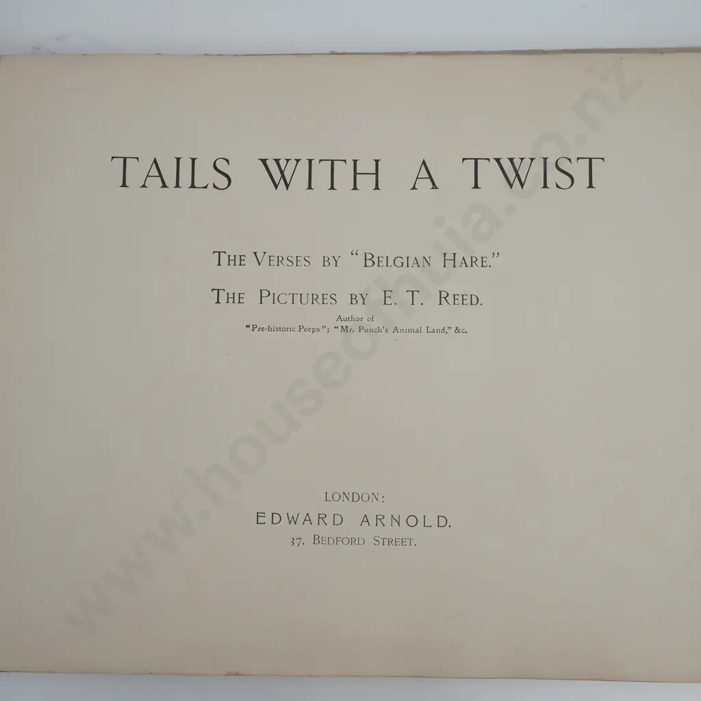 A. Belgian Hare - 'Tails With A Twist' Edward Arnold, First Edition (1898) Image 1++