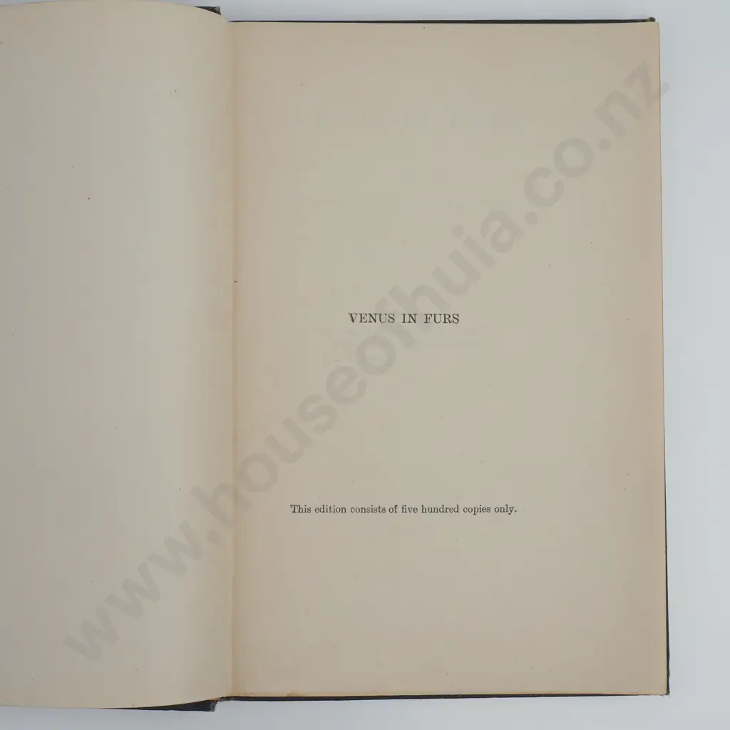 Sacher-Masoch, Leopold van - Venus in Furs, Leopold van, Boston: The Uranian Society, 1925 Image 1++