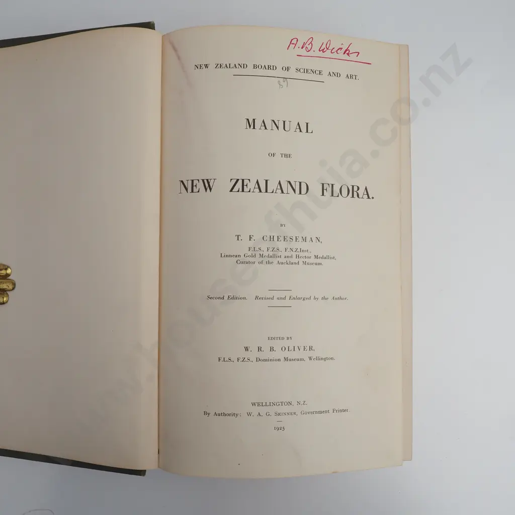 T. F. Cheeseman - 'Manual of the New Zealand Flora' Image 1++