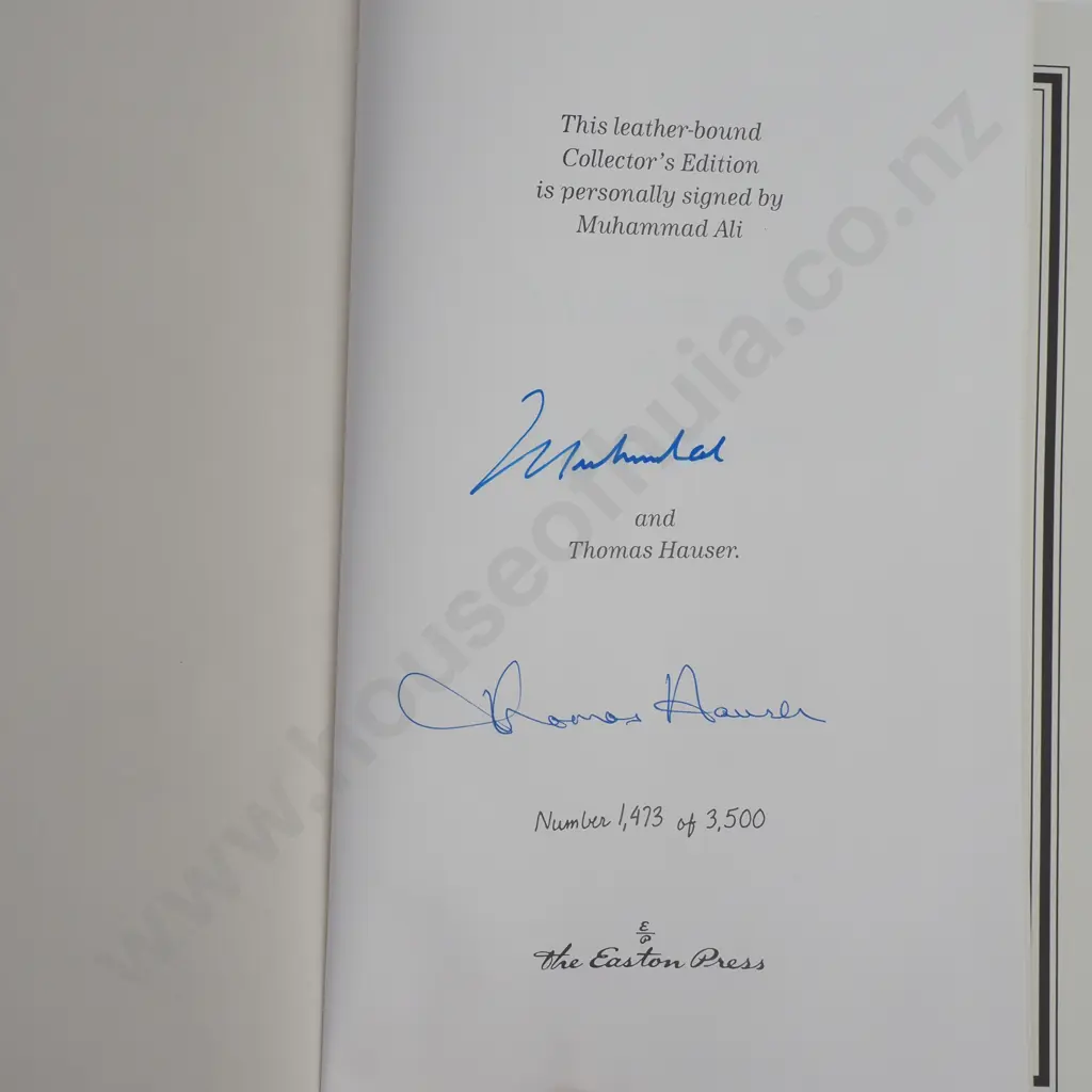 Hauser, Thomas; Muhammad Ali - His Life and Times, Signed CE: 1473/3500 Image 1++