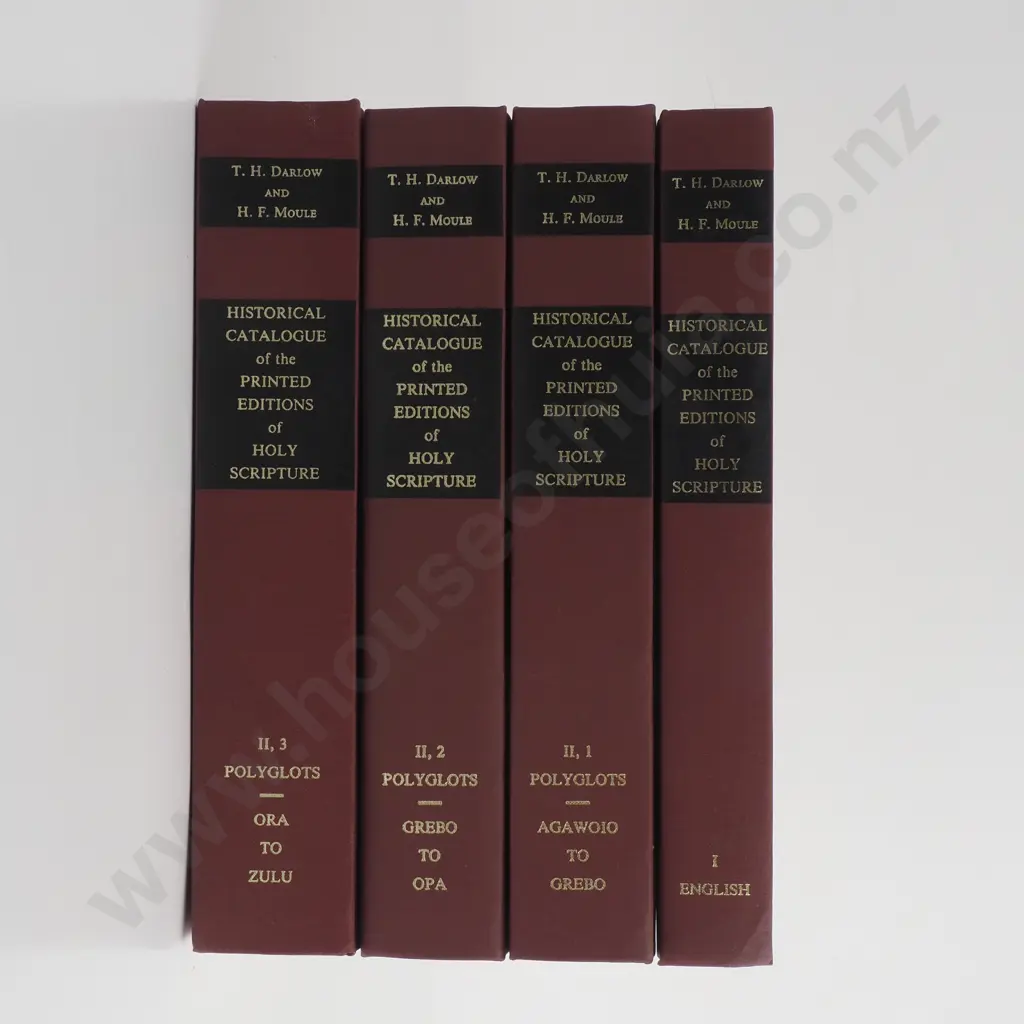 Darlow, T. H. &H. F. Moule; Historical Catalogue of the Printed Editions of Holy Scripture Image 1++
