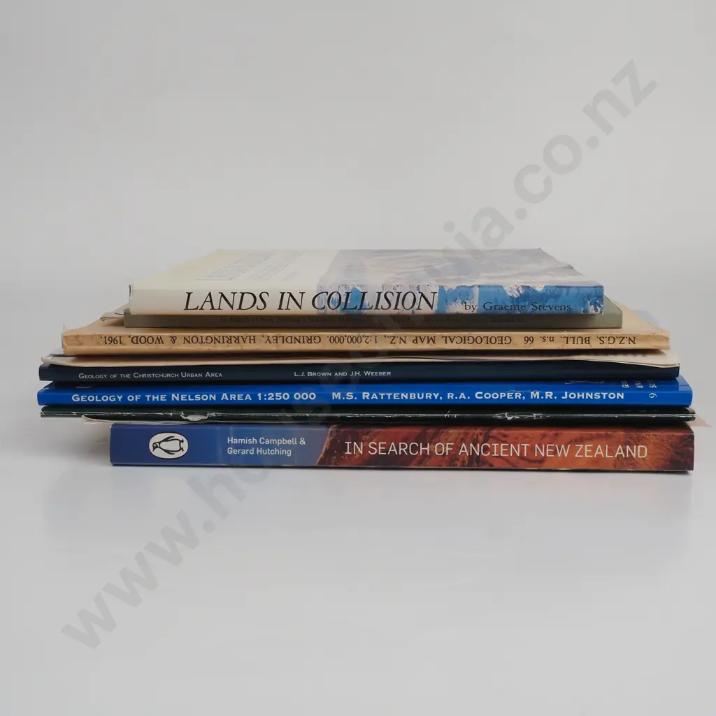 Six Books & Bulletins  on the Geology of NZ and Plate Tectonics Image 1++